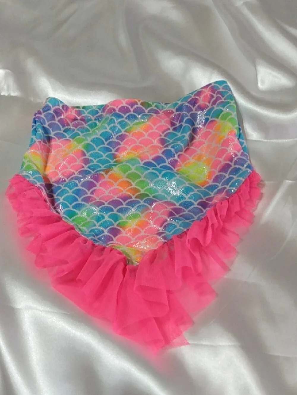 wonder nation Rainbow Mermaid Scale Swim Skirt/ Cover - 4T